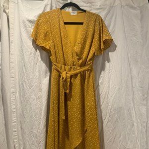 Sienna Sky Polka Dot Wrap Dress